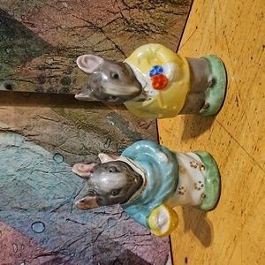 1950's Anthropomorphic Mouse Couple Salt and Pepper Shaker made in Japan